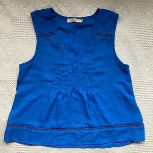Elodie semi-sheer blue tank